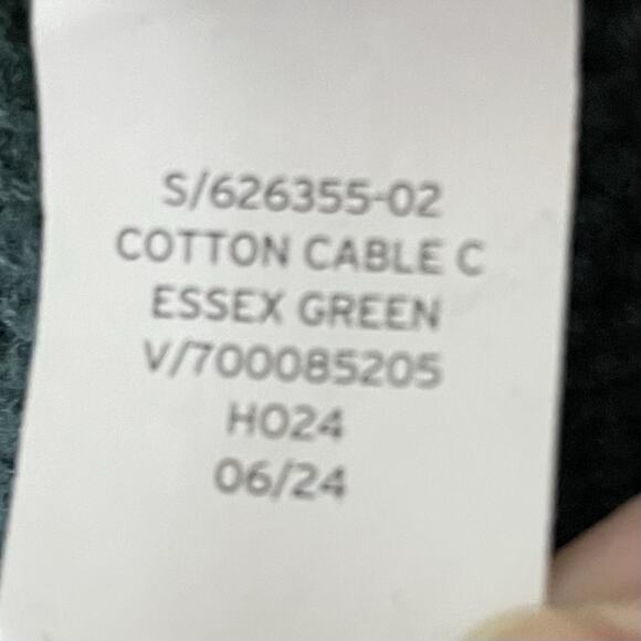 GAP Sweater Classic Cable Knit Size XXS Women Green 100% Cotton Holidays Preppy - Picture 8 of 8